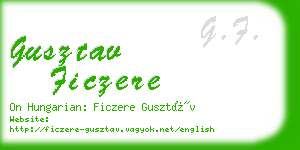 gusztav ficzere business card